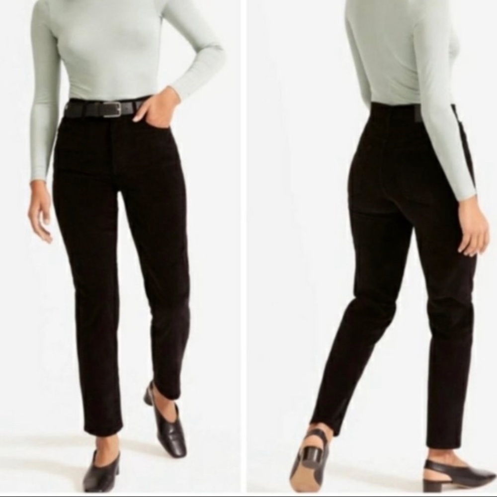 Everlane Black Baby Cord Cheeky Crop Size 28